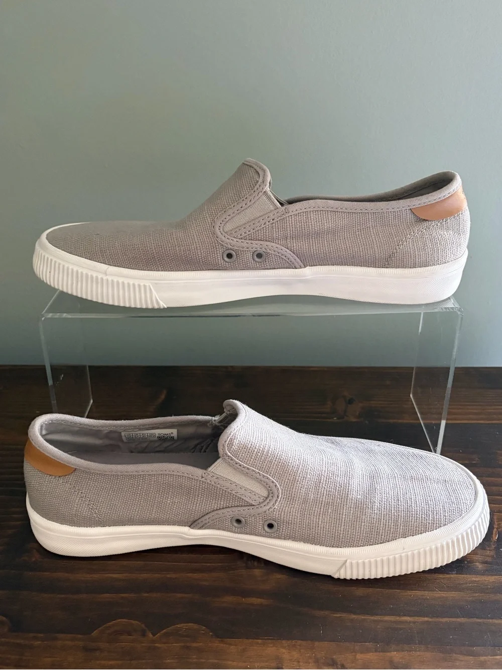 Toms Men's Baja 2.0 Slip-On Drizzle Grey Legacy Canvas Sneakers Size 7.5